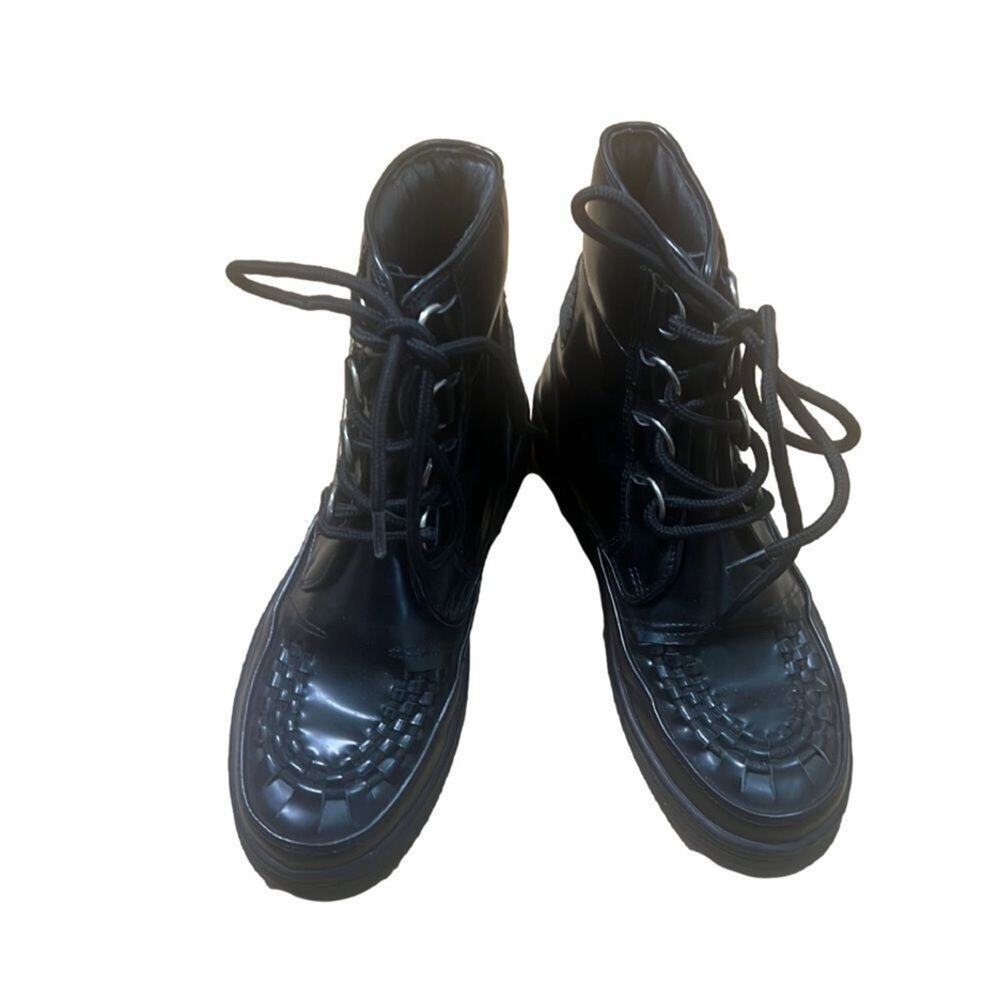 LIMI FEU PATENT LEATHER LACEUP SHOES BOOTS SIZE‎ 7